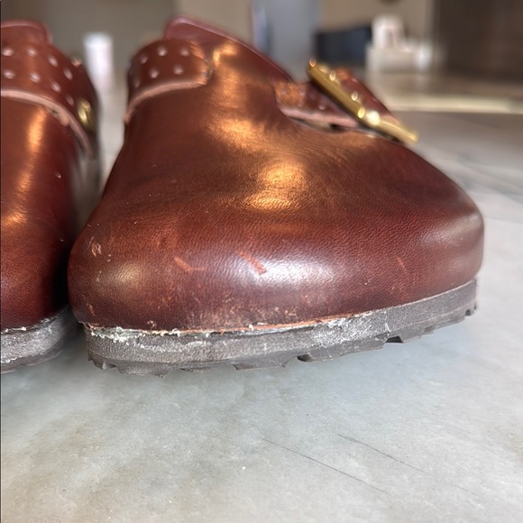 Birkenstock Brown Leather Clogs - Picture 9 of 9